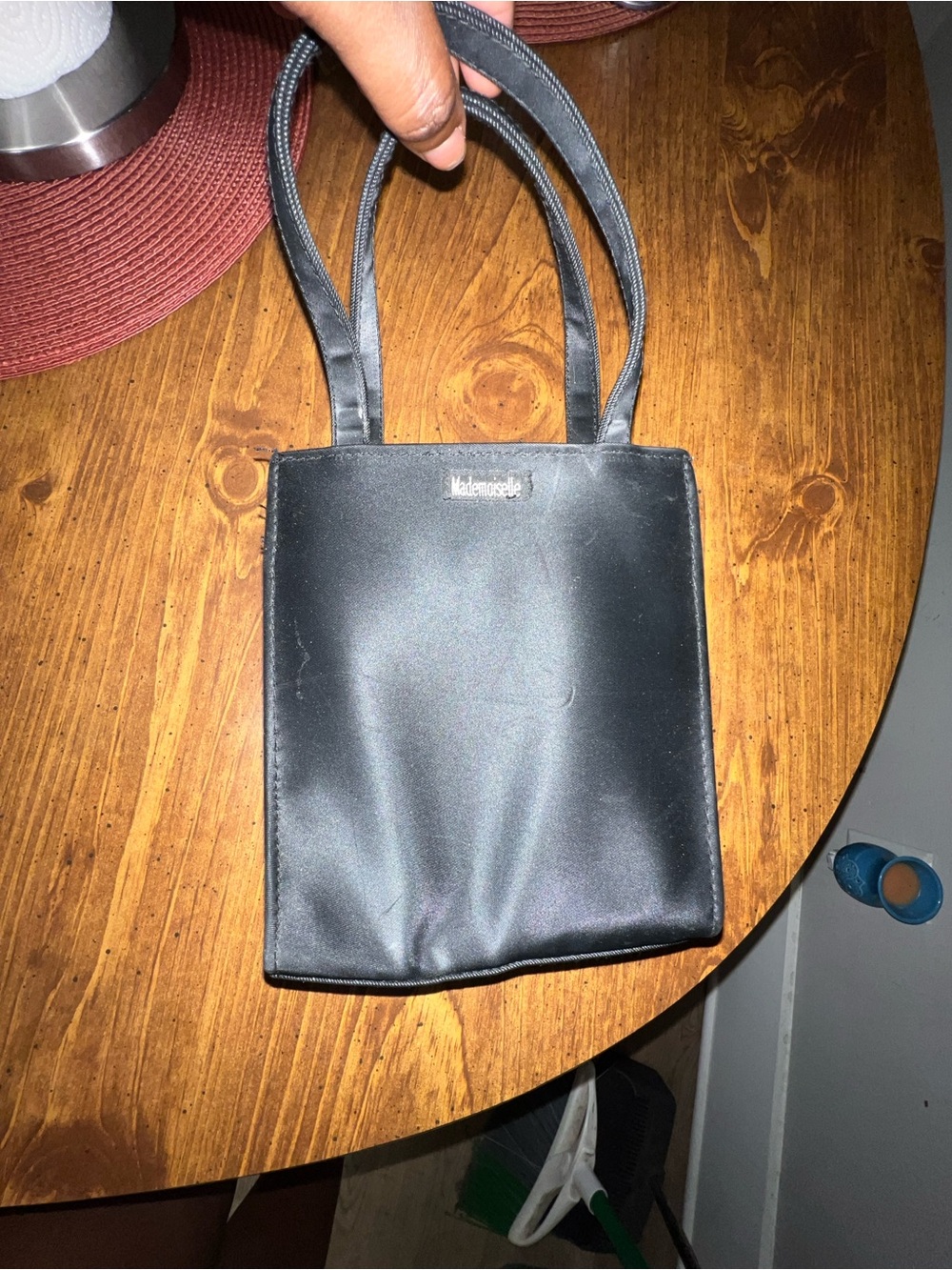 Black Kate Spade Satin Tote Bag